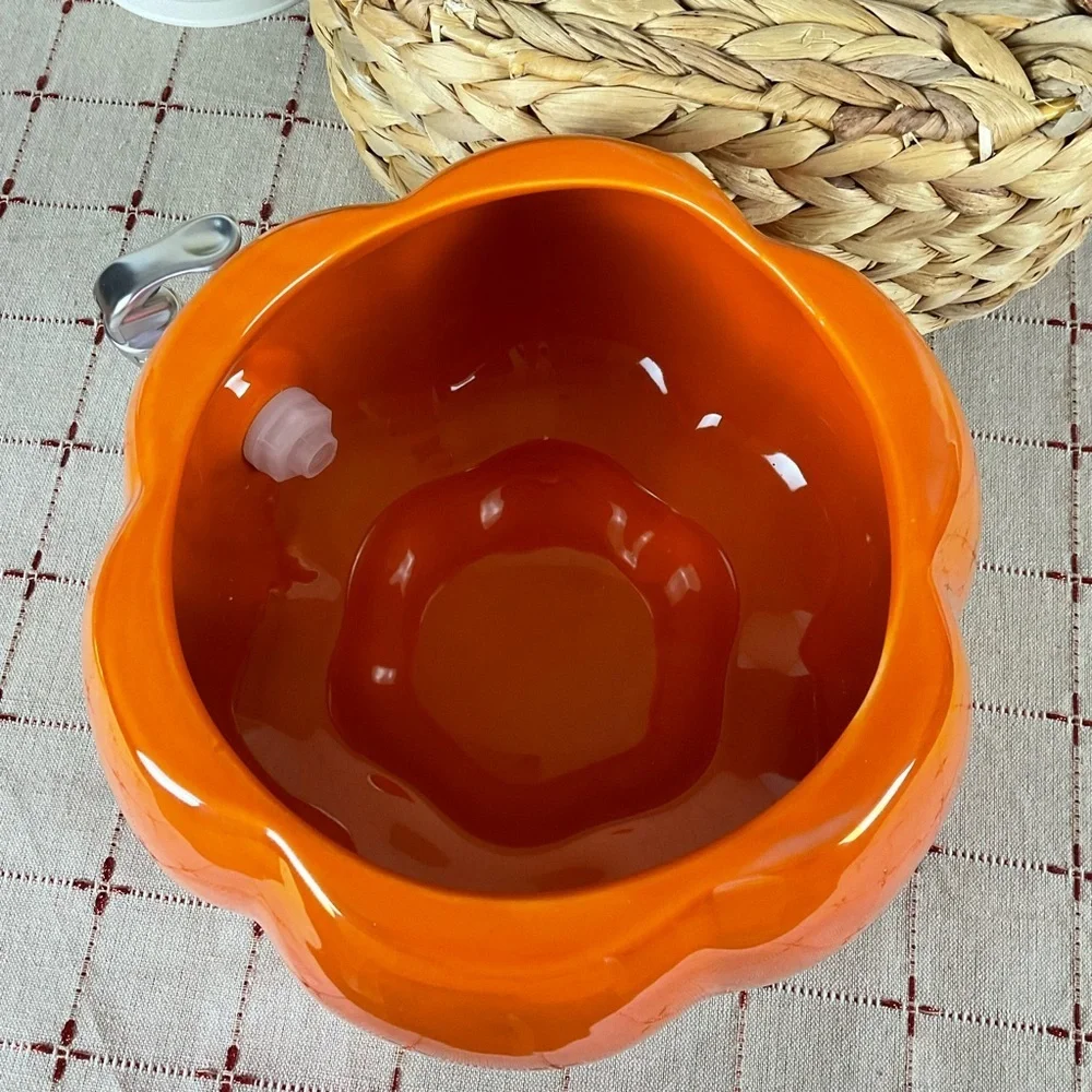 Rae Dunn Pumpkin Spice Drink Dispenser Iridescent Glossy Orange New Original Box - Picture 5 of 9